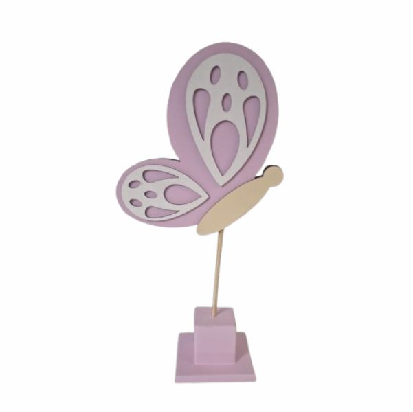 Borboleta MDF Rosa 